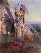 Charles M Russell Sun Worship in Montana oil painting reproduction